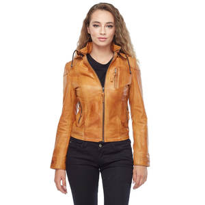 Chaqueta de Cuero con Capucha Desmontable para Hombre de la Mejor Calidad - Product Image 1