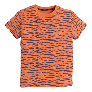 T-shirt en coton imprimé pour garçons, décontracté, à manches courtes, doux, respirant, pour l'été, à porter tous les jours, avec motif graphique, confortable et léger pour enfants - Product Image 1