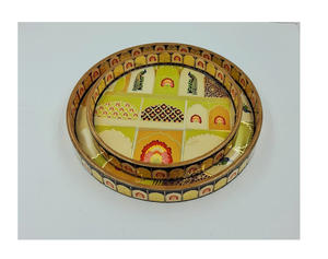 Elegante bandeja de madera con estampado floral personalizado Bandeja de madera minimalista para accesorios elegantes para el hogar - Product Image 6