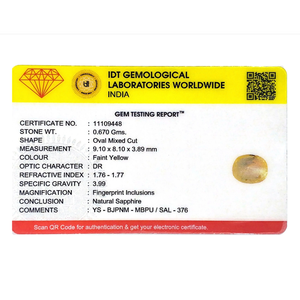 Handcrafted 3.35 Carat Oval Cut Yellow Sapphire Loose Gemstone for Fine Jewelry - Product Image 4