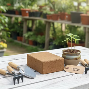 Cocopeat al por Mayor, pH 5.5-6.8, Bloque de 5 kg, 30x30x15 cm, Exportación a Granel B2B, Sustrato - Product Image 1