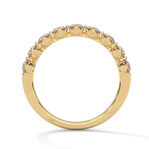 Anillo de Oro con Diamantes Cultivados en Laboratorio, Clásico, Media Eternidad, para Boda, Aniversario, Joyería Fina, Uso Diario de Lujo - Product Image 3