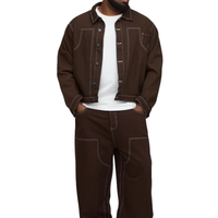 Veste en jean décontractée pour homme grande taille, 100 % coton, respirante, résistante à la décoloration, lavable, vente en gros ODM, tissu personnalisable