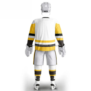 Ensemble de pantalons de hockey sur glace en polyester doux de haute qualité, 100 % polyester, avec nom d'équipe imprimé, pour l'entraînement, vente en gros - Product Image 3