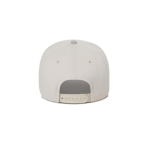 Casquette de baseball bicolore haut de gamme – Casquette snapback réglable blanche et grise avec logo brodé |   Casquette de sport personnalisée - Product Image 3