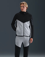 Sweat-shirt à capuche pour homme, noir et gris, manches raglan, coupe classique, style décontracté, veste en polaire avec poche, tissu tricoté, style automne