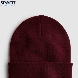 Wholesale 100% Cotton Winter Cuffed <b>Beanie</b> Hat Warm Knitted <b>Skull</b> Cap Stretch Headwear Unisex Fashion 3D Embroidery Sublimation - Product Image 5