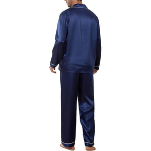 Travel Ready <b>Men</b> Night Suit Short Sleeve V Neck Shorts <b>Set</b> Drawstring Waist Soft Breathable Lightweight <b>Pajamas</b> - Product Image 2