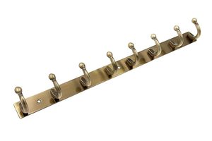 Stainless Steel Portable Wall <b>Hooks</b> 6 <b>Hook</b> <b>Rail</b> Classic Design Rust Resistant Coat Rack for Bathroom Wall or Door Mounting - Product Image 4
