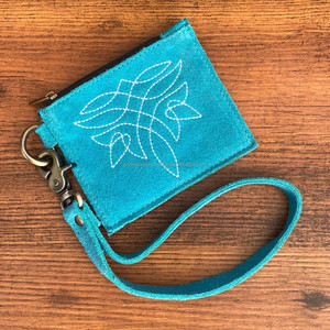 Monedero de cuero de gamuza auténtica, monedero Stich para botas, pequeño, recién llegado, gran oferta de moda, monedero Unisex - Product Image 3