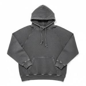 Premium Quality 100 % Cotton Custom Design High Quality Basics <b>Pullover</b> <b>Men</b> Hoodies Heavy Weight Distress Hoodie - Product Image 1