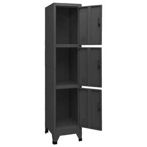 Armoire de rangement en acier anthracite 15 \ "x 17,7 \" x 70,9 \" - Product Image 5