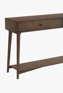Mesa Consola Moderna de Madera con Cajón Doble Artístico, Mesa de Entrada Contemporánea para Decoración de Sala de Estar o Pasillo - Product Image 6