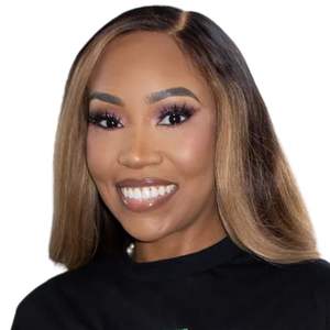 T-shirt AKA Black Mastered It pour femme, logo en chenille, coton premium, décontracté, élégant, à porter au quotidien - Product Image 2