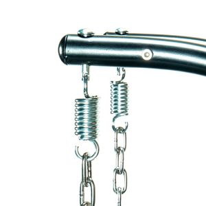 Sedia a dondolo doppia in vimini per 2 persone con supporto e cuscino blu polvere (Nero e Blu Polvere) per uso esterno - Product Image 5