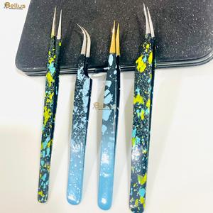 แหนบต่อขนตาแบบมืออาชีพ 90 องศา เคลือบสี ทนทาน ผลิตจากเหล็กกล้าไร้สนิมญี่ปุ่น ปลายเรียบ รับทำโลโก้ตามสั่ง OEM สำหรับร้านเสริมสวย - Product Image 4