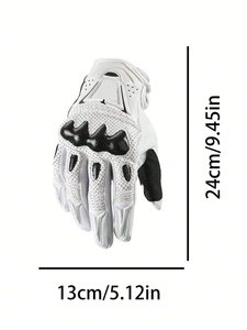 Guantes de Motociclismo de Cuero Genuino con Diseño Nuevo, Logotipo Personalizado, Ligeros, Resistentes al Viento, Cierre de Gancho y Bucle, Alta Calidad - Product Image 5