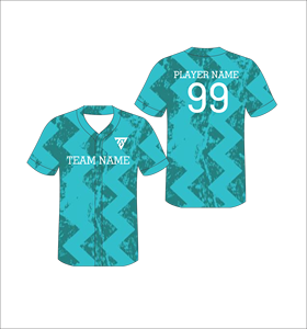 Maillot de baseball personnalisé à imprimé géométrique, sublimé, col en V, manches courtes, polyester respirant, unisexe adulte, toutes saisons - Product Image 4