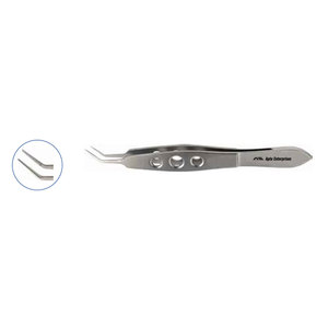 Pince de maintien manuelle ultra-délicate pour lentilles McPherson, certifiée CE, avec conception ergonomique, longueur totale de 10,5 cm, mâchoires angulaires de 7,5 mm - Product Image 1