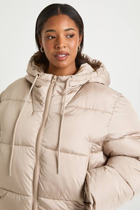 Manteau d'hiver matelassé pour femme en toile tricotée respirante avec logo personnalisé OEM, design bulle - Product Image 6