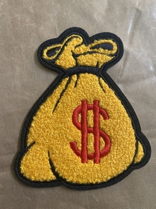 <b>Yellow</b> Money Bag Patch With Red Dollar Sign Embroidered Iron-On Applique For Bags Apparel <b>Accessories</b> - Product Image 5