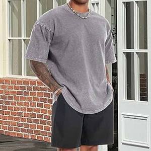 Men's T-shirts Men's t Shirt High Quality Streetwear <b>Blank</b> T Shirt 250 Gsm Heavy <b>Weight</b> Print logo - Product Image 4