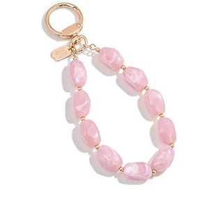 Llavero de Resina Negra con Cuentas Redondas, Accesorio Hecho a Mano de Moda para Mujer, B.H CRAFTS BH-1593 - Product Image 3