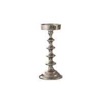Support de bougie décoratif de Noël de qualité supérieure, décoration d'intérieur, finition argentée, en aluminium moulé, écologique, durable, fait main