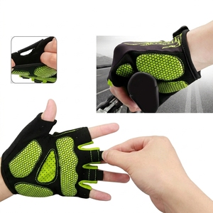 Custom High Quality Half <b>Finger</b> Cycling Gloves Breathable Gel Padded Anti Slip Bicycle <b>Bike</b> Riding Gloves Wholesale OEM - Product Image 2