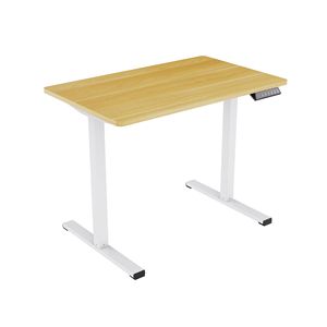 Scrivania Elettrica Regolabile in Altezza con Telaio Bianco, Postazione di Lavoro per Casa e Ufficio, Set di Mobili per Bambini - Piano Mappa - Product Image 2