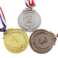Médailles de baseball personnalisées en alliage de zinc avec ruban, plaquées or et argent, récompenses en métal pour les tournois sportifs et événements scolaires