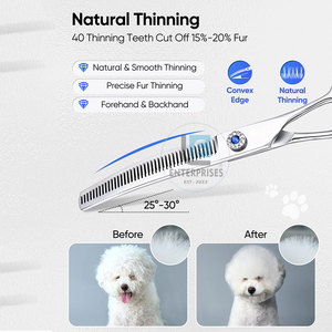 Tijeras Curvas para Peluquería Canina de Acero Inoxidable de Alta Calidad, Antideslizantes, Duraderas y Fáciles de Usar, Fabricadas en Fábrica - Product Image 3