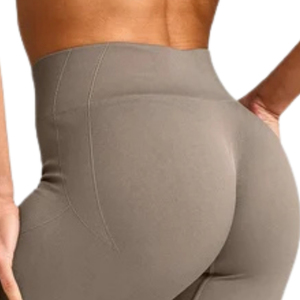 <b>Women</b> Seamless Athletic <b>Leggings</b> High Stretch Comfortable Workout Tights for Gym Yoga Running Training Fitness with Gray Logo - Product Image 5