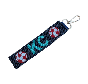 Meilleur porte-clés rectangulaire brodé et perlé de qualité supérieure, motif mignon pomme et crayon, tendance, pour la rentrée scolaire, breloque de sac - Product Image 1