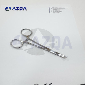 Pinces à ancrage dermique en acier inoxydable de 5,5 pouces à trois trous 1,2 mm/1,6 mm/2 mm pour piercing corporel professionnel, logo personnalisé AZ-DAHF-02 - Product Image 2