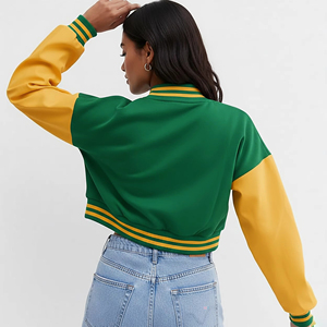 Best Selling Custom Logo Printed Knitted Waterproof Quilted Women's Varsity <b>Jackets</b> Thick Cotton Winter <b>Warm</b> Customized Colors - Product Image 4