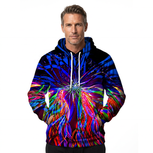 Sudadera con Capucha para Hombre, Estampada, Informal, Corte Regular, Otoño, 100% Poliéster, Tejido de Punto, Impresión por Sublimación - Product Image 5