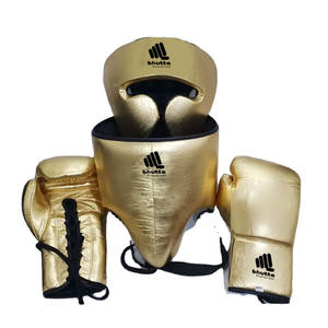 Conjuntos de Boxeo de Cuero de Alta Calidad al por Mayor, Hechos a Medida, Guantes de Boxeo OEM, Protector de Cabeza y Protector Inguinal, Kit de Sparring - Product Image 1