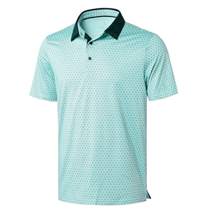 เสื้อโปโลชายลายพิมพ์ แขนสั้น สวมใส่สบาย ระบายอากาศได้ดี ผ้าทอ ทรงปกติ - Product Image 2