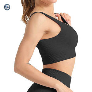 Conjunto de yoga para mujer, transpirable, elástico, ropa deportiva, leggings de cintura alta y sujetador deportivo con soporte. - Product Image 5