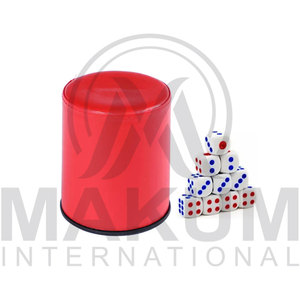 Handmade Durable Eco-Friendly Leather Classic Sport <b>Dice</b> Shaker with Personalized Game Cup for Party & Bar Use - Product Image 4