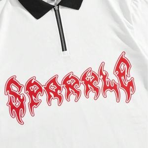 Camisa Formal Transpirable de Poliéster/Algodón con Logotipo de Impresión Digital Personalizada y Cremallera Personalizada para Hombre y Mujer - Product Image 1