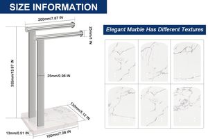 Hand Towel Holder with Balanced Marble Base High Demanding Towel Holder for <b>Bathroom</b> <b>Accessories</b> Available At Lower Price - Product Image 2