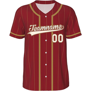 Reasonable Rate Best Fabric Unisex Baseball Jersey Custom Made Fully Stylish Short Sleeves Breathable Moisture-Wicking V-neck - Product Image 3
