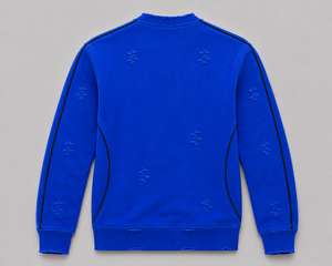 เสื้อสเวตเชิ้ตคอกลมสีน้ำเงินสำหรับผู้ชาย Warpro ทรงปกติ แต่งลายปัก โลโก้ปัก  ใส่สบายๆ สำหรับฤดูใบไม้ร่วง - Product Image 2