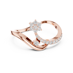 Anillo solitario minimalista de oro amarillo macizo de 14k con diamante redondo de talla brillante para mujer, ideal para compromiso, aniversario o regalo de boda. - Product Image 6