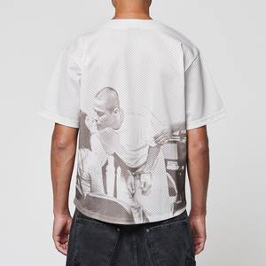 Maillot de football américain rétro vintage haut de gamme à sublimation, boutonné, en micro-mesh, streetwear, production OEM en gros - Product Image 3