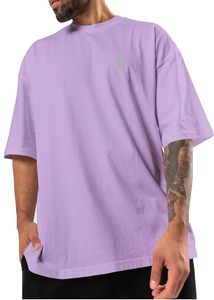 T-shirt Homme Col Montant en Coton Épais Personnalisé Style Urbain Mode Hip Hop Coupe Ample Manches Courtes Uni avec Logo de Marque - Product Image 2