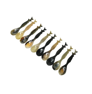 Cuillère à café en corne de buffle faite à la main pour la maison, la cuisine, la table, lot de 6 pièces à prix incroyable - Product Image 2
