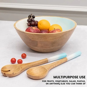 Utensilios de cocina de madera para alimentos Espátula de madera para cocinar Cubiertos de cocina de alta calidad hechos a mano naturales - Product Image 4